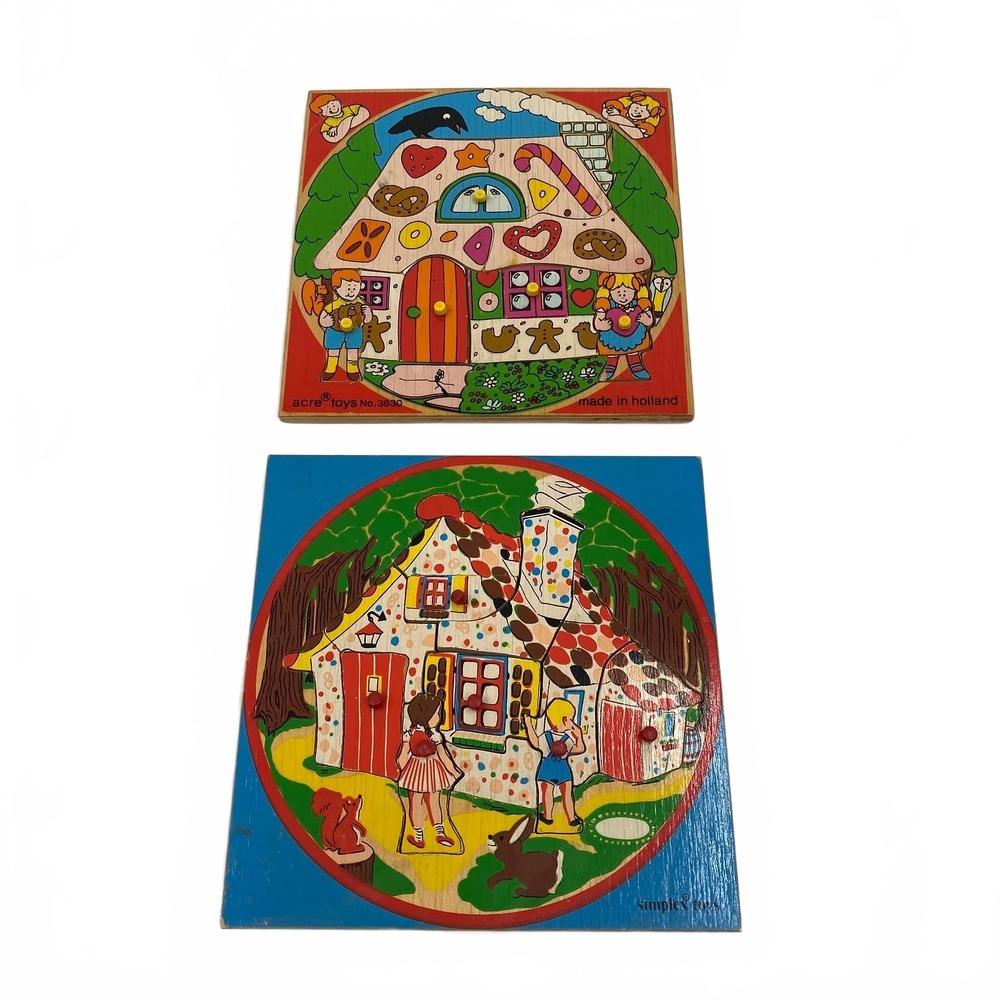 Acre Toys 1980s Wooden Puzzle Set | OS Synthetic, Classic Theme